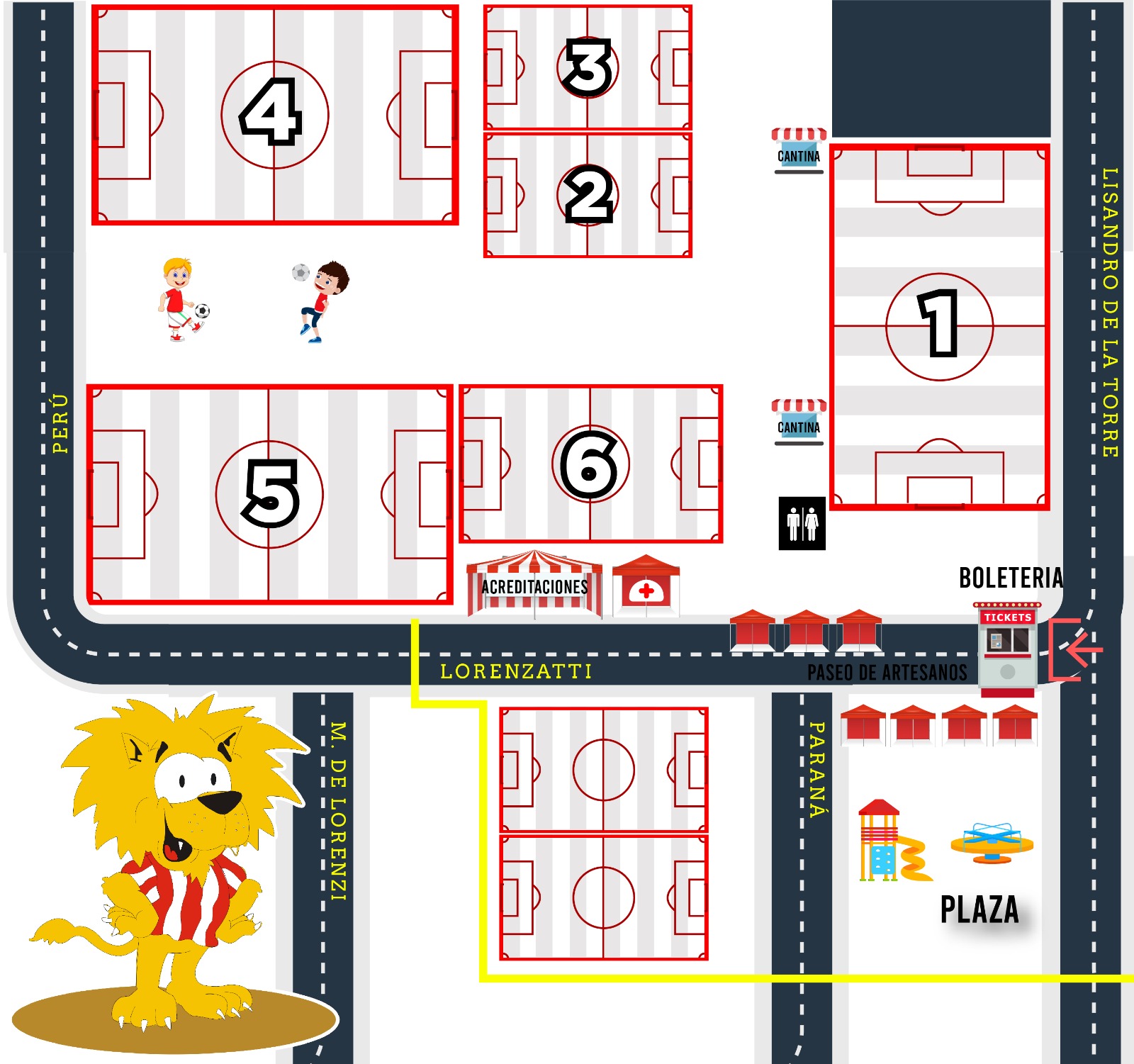 Mapa Canchas Fasoli